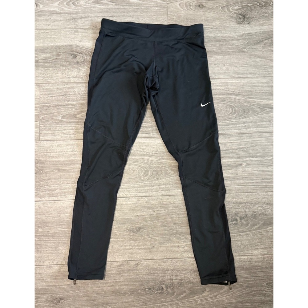 Nike Dri-Fit Womens Black Running Tights Athletic Leggings‎ Size M Workout